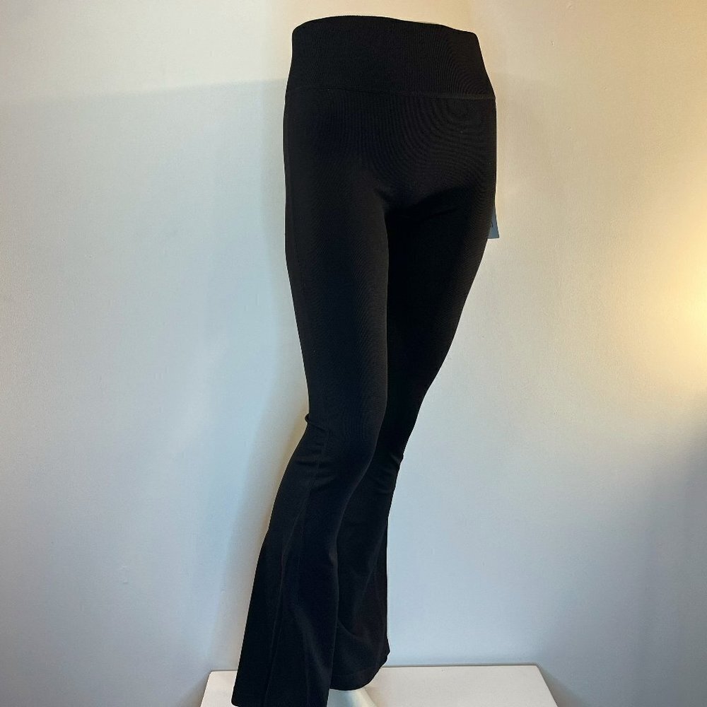AURA Women's Black Bell Bottom Flared Leggings - Size S/M - NWT